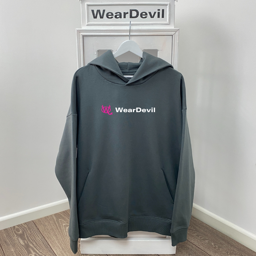 Unisex Oversized Hoodie - Chest Logo - Streetwear Fit for Men & Women