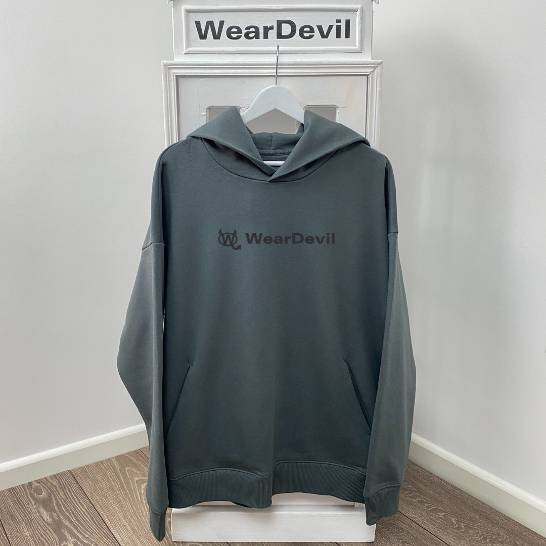 Unisex Oversized Hoodie - Chest Logo - Streetwear Fit for Men & Women