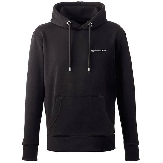 Men's Hoodie - WD Pocket Logo White - WearDevil