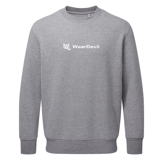 Men's Sweatshirt - WD Chest Logo White - WearDevil