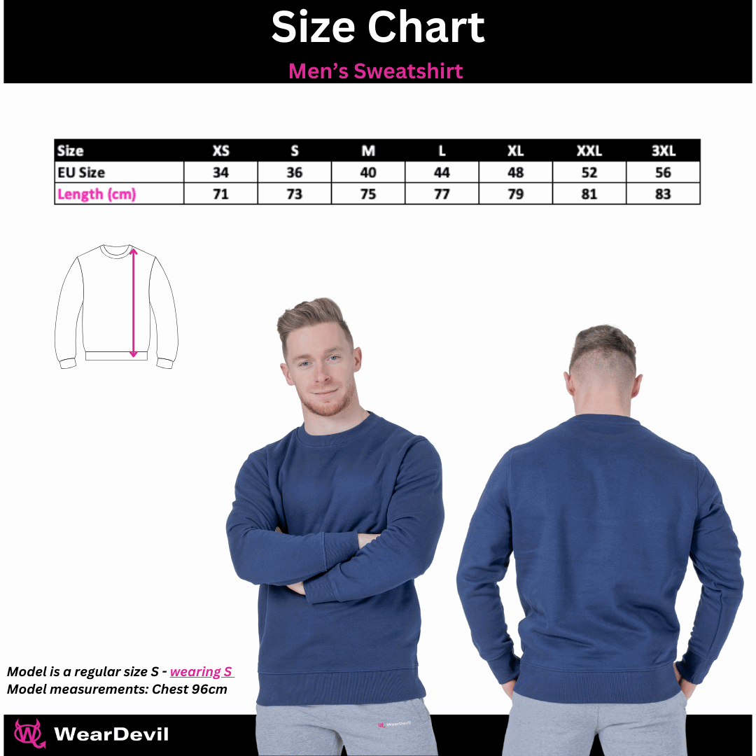 Men's Sweatshirt - WD Chest Logo White - WearDevil