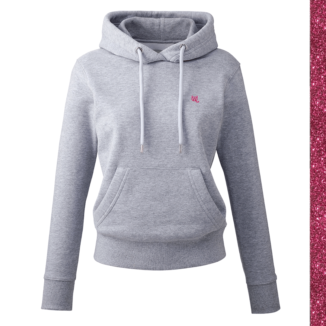 Women's Hoodie - WD Pocket Icon Pink Glitter - WearDevil