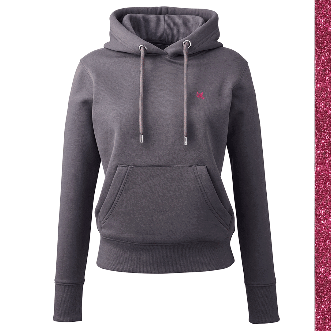 Women's Hoodie - WD Pocket Icon Pink Glitter - WearDevil