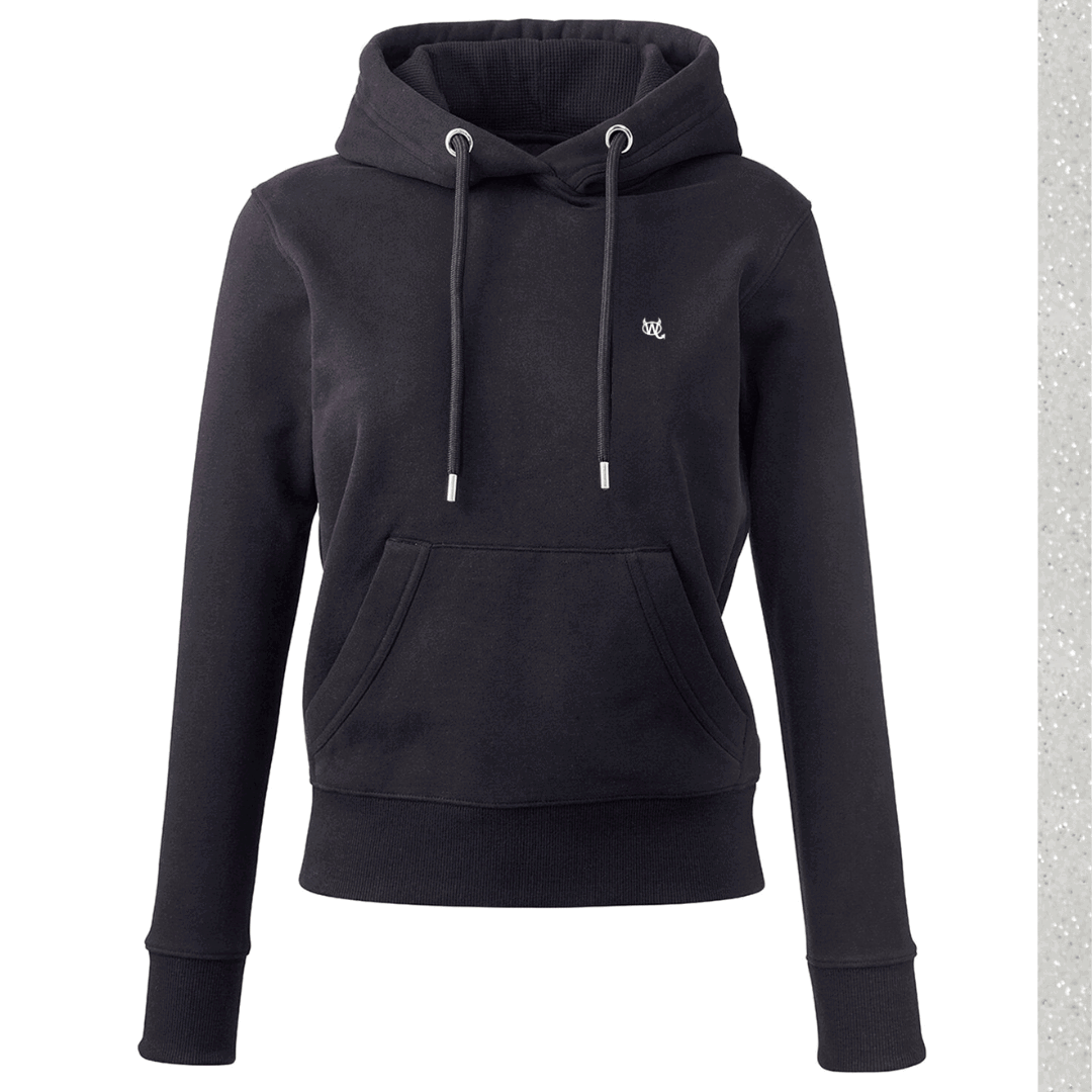 Women's Hoodie - WD Pocket Icon White Glitter - WearDevil