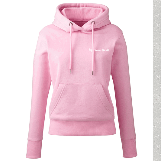 Women's Hoodie - WD White Glitter - WearDevil