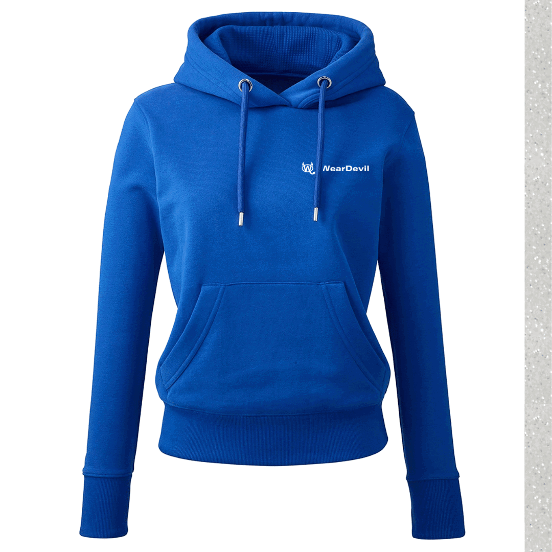 Women's Hoodie - WD White Glitter - WearDevil