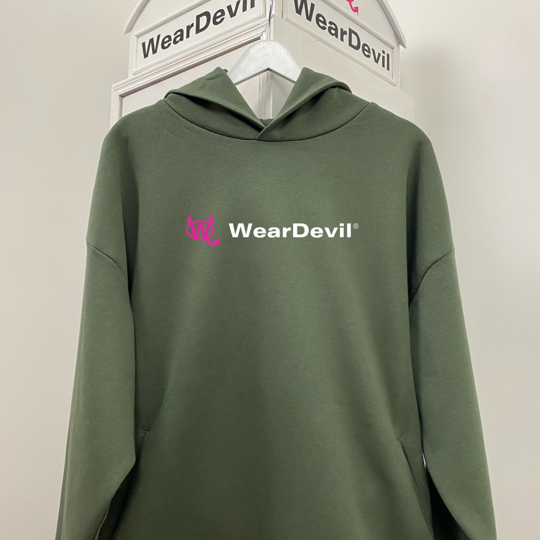 Unisex Oversized Hoodie - Chest Logo - Streetwear Fit for Men & Women