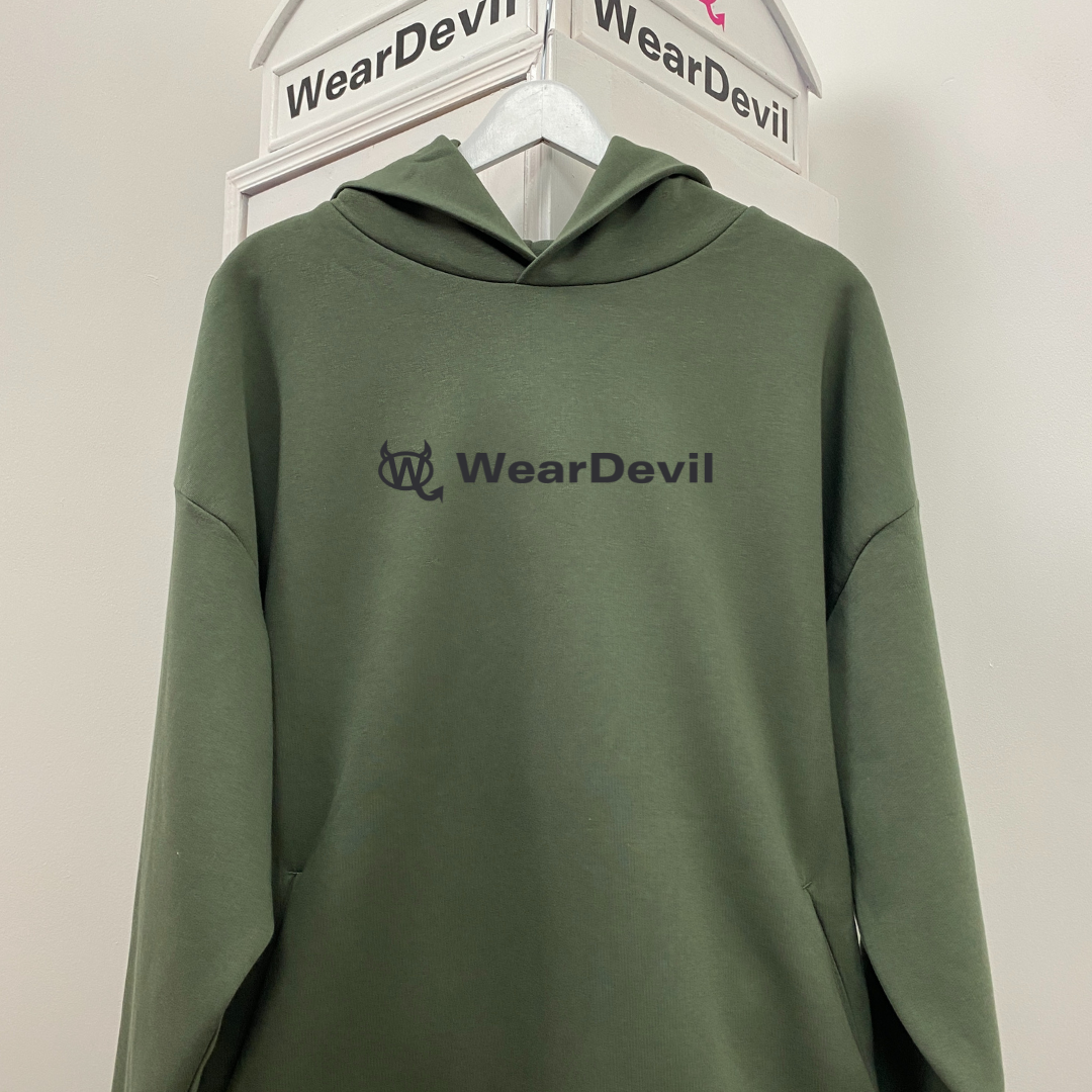 Unisex Oversized Hoodie - Chest Logo - Streetwear Fit for Men & Women