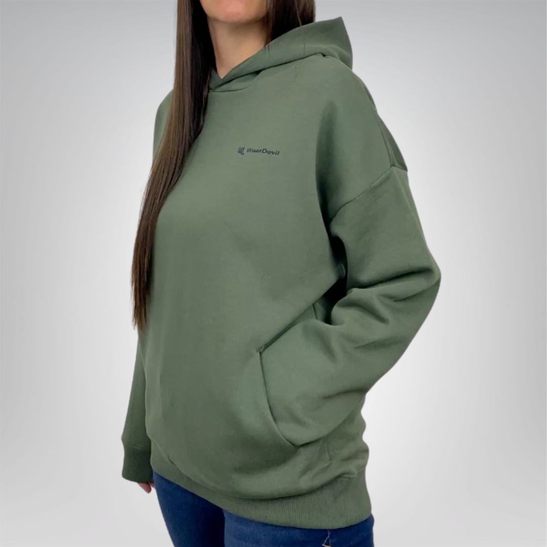 Unisex Oversized Hoodie - Pocket Logo - Streetwear Fit for Men & Women
