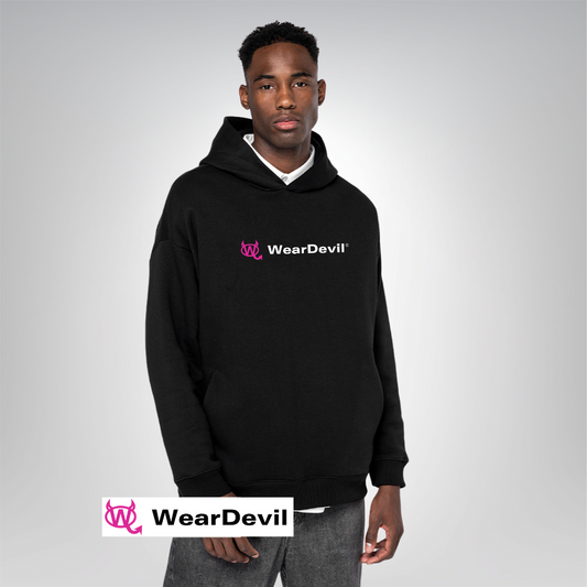Unisex Oversized Hoodie - Chest Logo - Streetwear Fit for Men & Women
