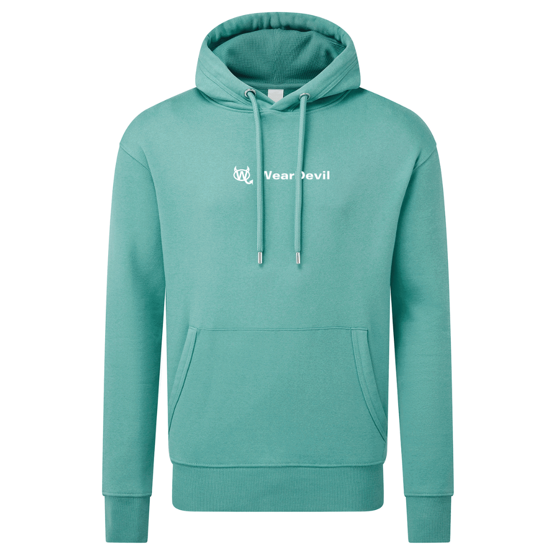 Men's Hoodie - WD Chest Logo White - WearDevil