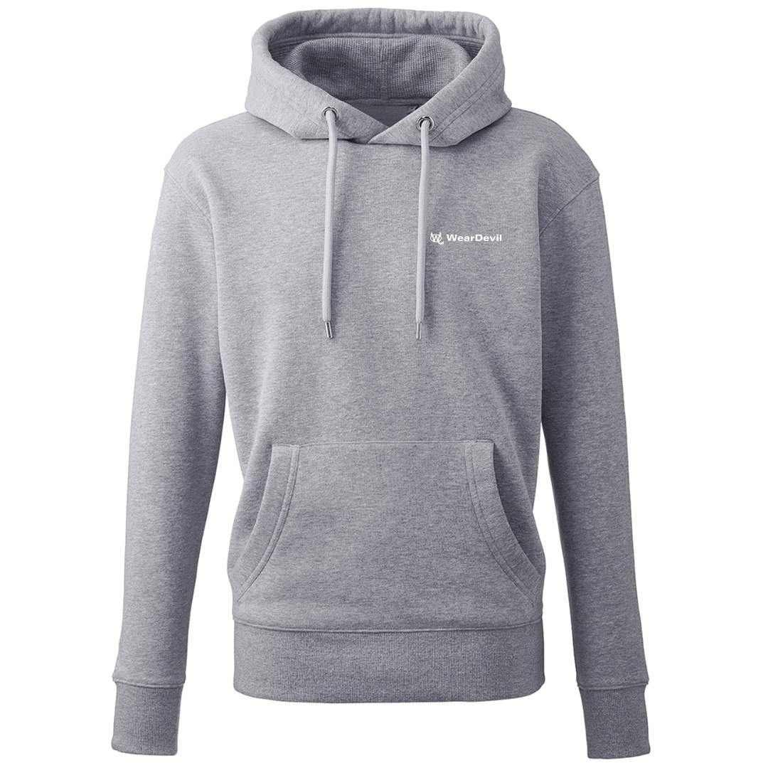Men's Hoodie - WD Pocket Logo White - WearDevil