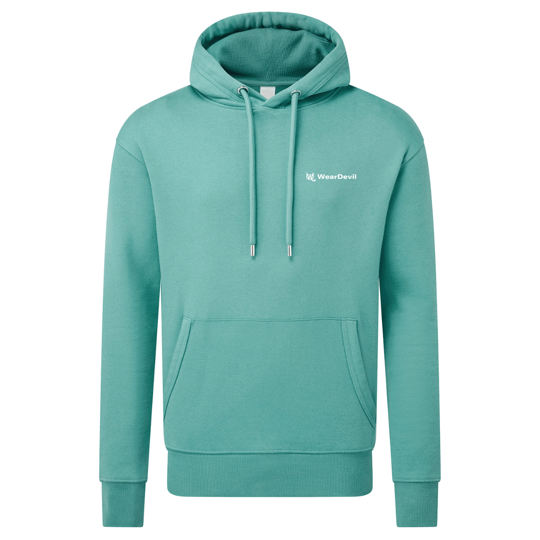Men's Hoodie - WD Pocket Logo White - WearDevil
