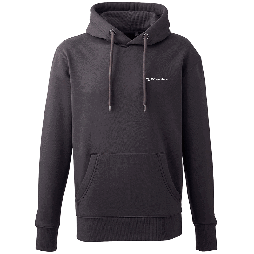 Men's Hoodie - WD Pocket Logo White - WearDevil
