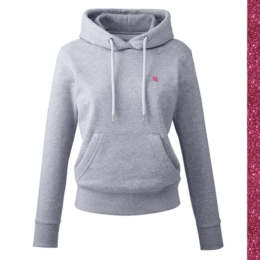 Women's Hoodie - WD Pocket Icon Pink Glitter - WearDevil