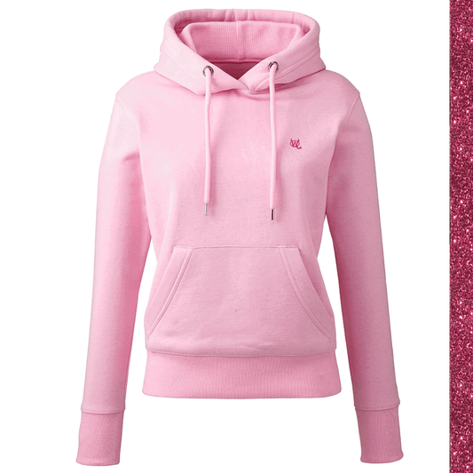 Women's Hoodie - WD Pocket Icon Pink Glitter - WearDevil