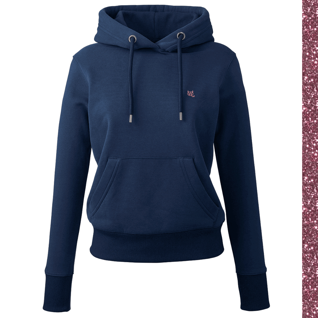 Women's Hoodie - WD Pocket Icon Rose Gold Glitter - WearDevil