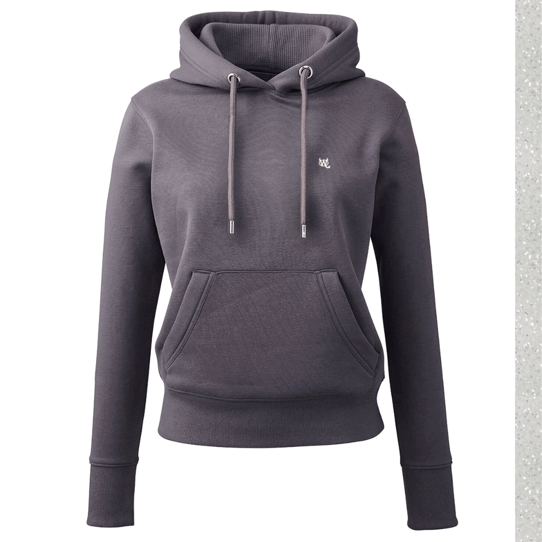 Women's Hoodie - WD Pocket Icon White Glitter - WearDevil