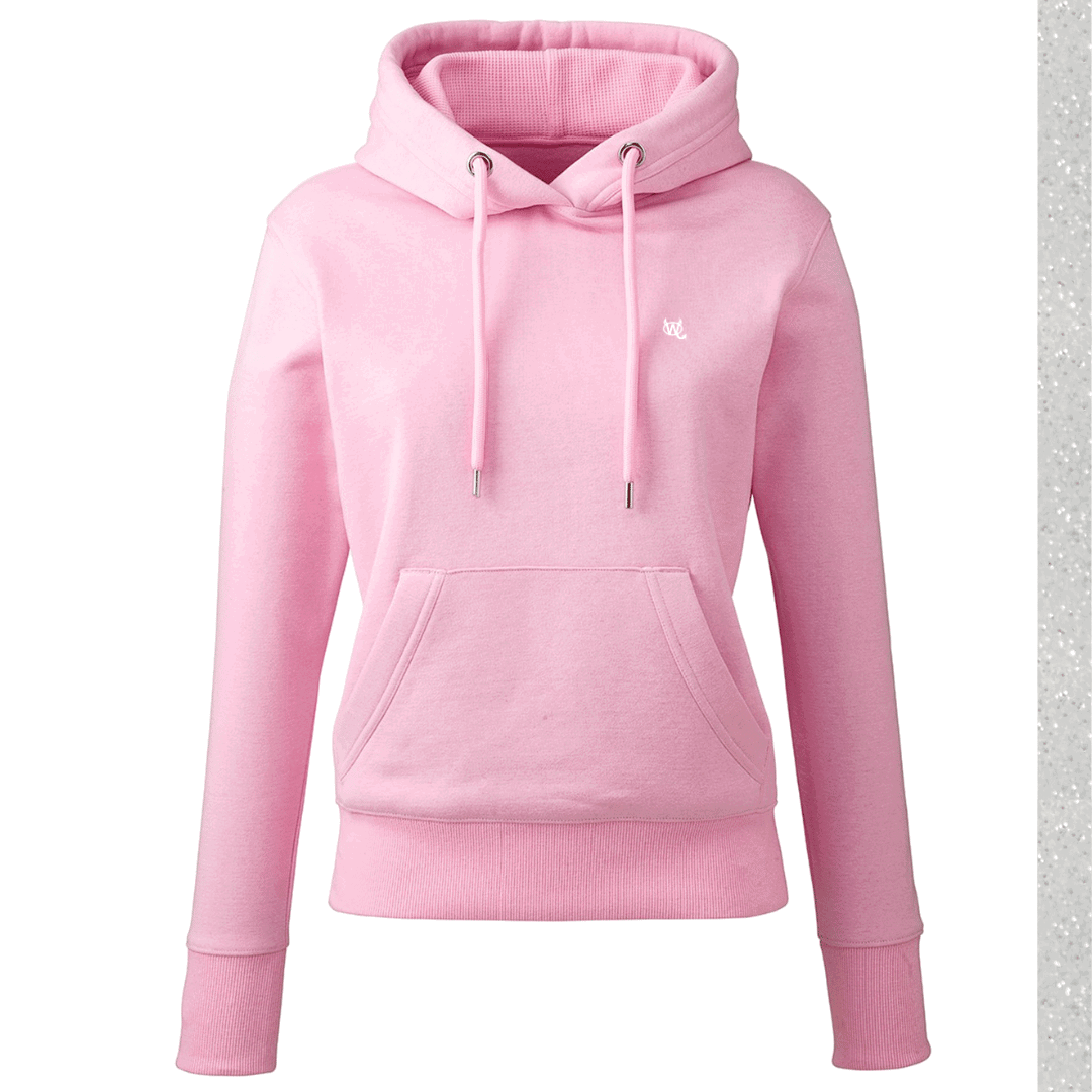 Women's Hoodie - WD Pocket Icon White Glitter - WearDevil