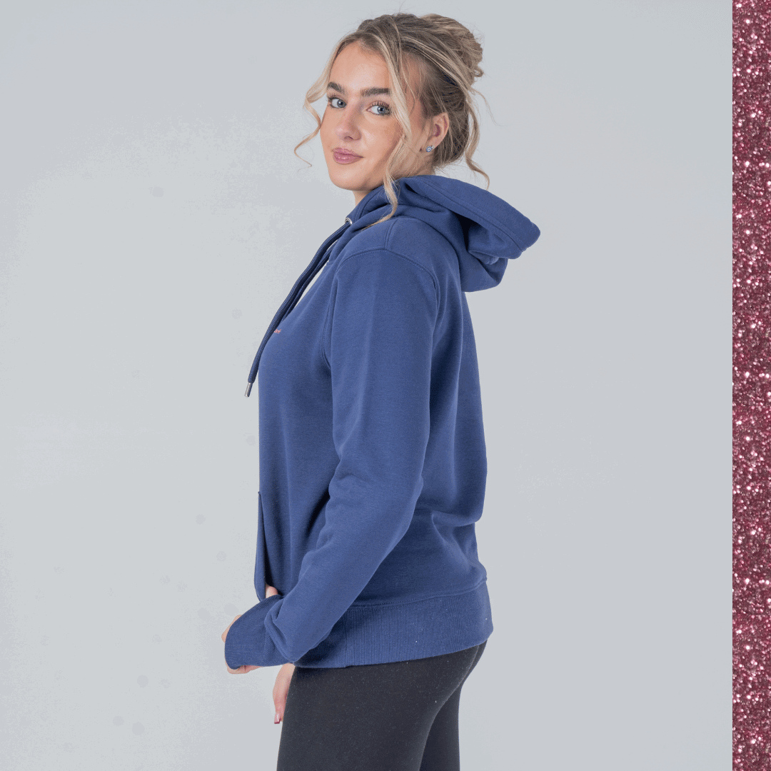 Women's Hoodie - WD Pocket Logo Rose Gold Glitter - WearDevil