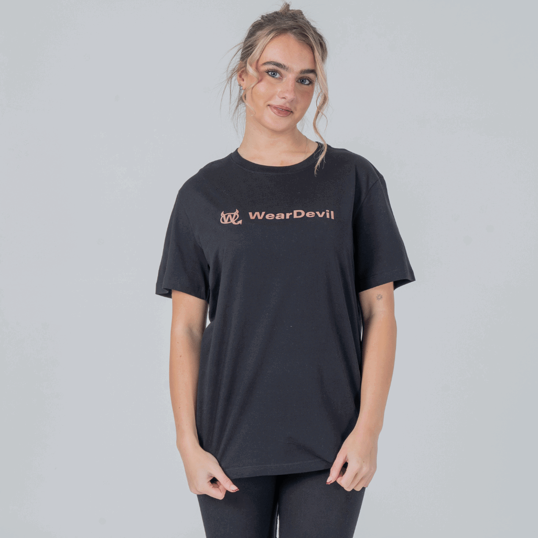 Women's Loose Fit T-Shirt - WD Logo Rose Gold - WearDevil